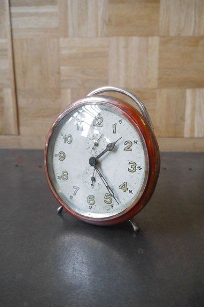 画像1: アンティーク　カッパー製 置き時計 (1)