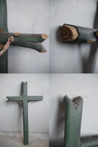 画像3: アンティーク　キリスト　ウッド十字架オブジェ