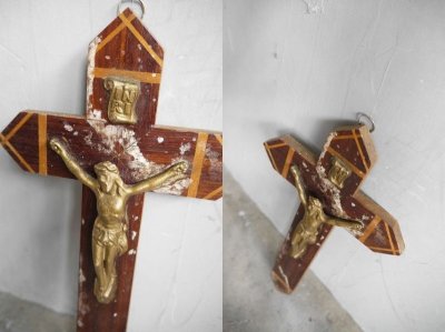 画像2: アンティーク　キリスト　十字架　壁掛けオブジェ　B