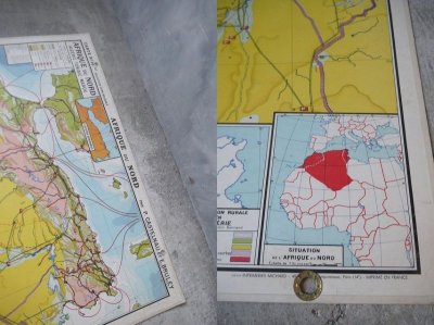 画像3: アンティーク　フランス製　 AFRIQUE DU NORD　MAP