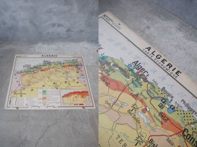 画像3: アンティーク　フランス製　 ALGERIE & MAROC　MAP