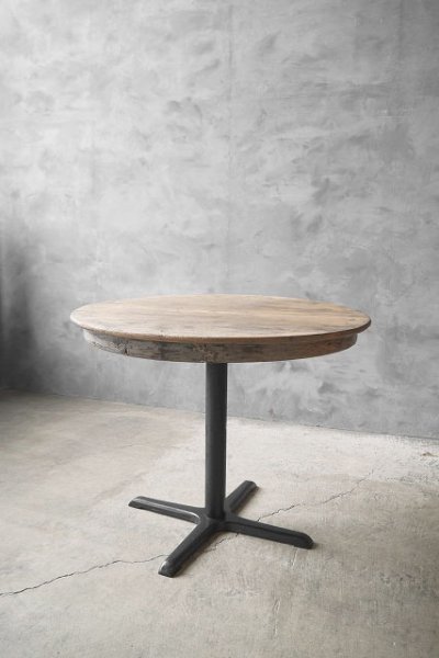 画像1: アンティーク　サークル型　カフェテーブル (1)