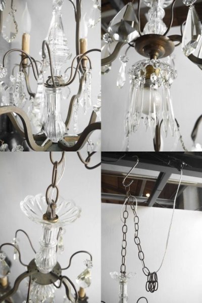 画像3: アンティーク　Baccarat　7灯　ガラス装飾シャンデリア