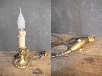 画像3: アンティーク　ブラス製　1灯テーブルランプ B