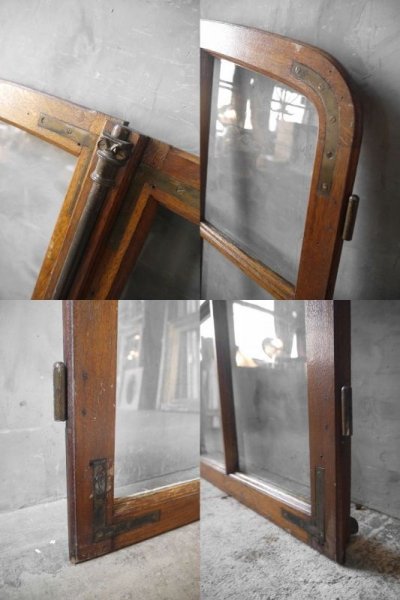 画像2: アンティーク　ガラス窓枠　２枚セット　A