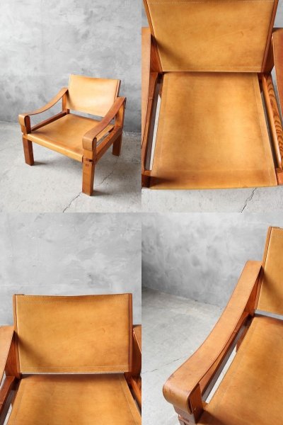 画像1: アンティーク　Pierre Chapo　ModelS10　SAHARA　Leather Armchair　A