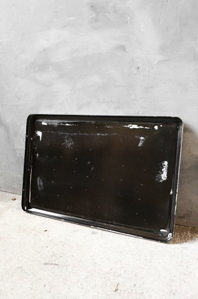 画像1: アンティーク　ホーロー製　トレイ (1)