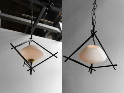 画像1: アンティーク　Maison Lunel　1灯吊り下げランプ　A