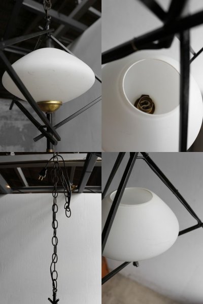 画像3: アンティーク　Maison Lunel　1灯吊り下げランプ　A