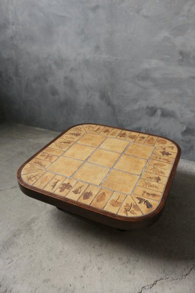 画像1: アンティーク　Roger Capron　タイルトップテーブル (1)