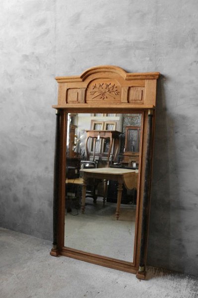 画像1: アンティーク　大型　ウォール　ミラー　 (1)