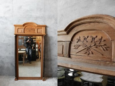 画像1: アンティーク 大型 ウォール ミラー