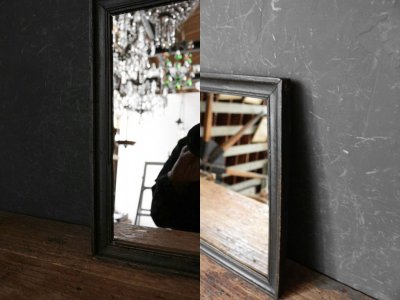 画像2: アンティーク ブラックフレーム ウォール ミラー A