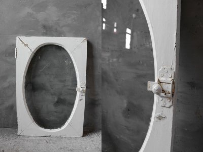 画像1: アンティーク ガラス窓枠 B