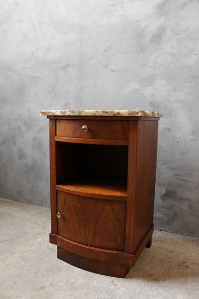 画像1: アンティーク　大理石天板　サイドテーブル (1)