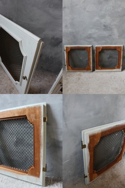 画像3: アンティーク　メッシュ窓枠　２枚セット　